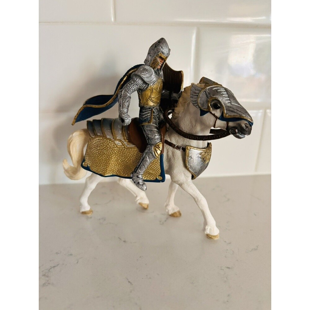 Schleich Griffin Knight Action Figure On White Horse Eldrador